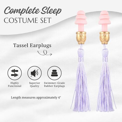 Audrey in a Bag Iconic Holly Complete Sleep Costume Set with Tassel Earplugs Inspired by Breakfast at Tiffany’s in Kuwait