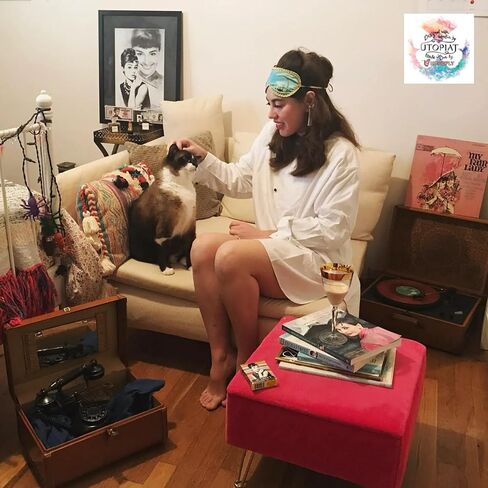 Audrey in a Bag Iconic Holly Complete Sleep Costume Set with Tassel Earplugs Inspired by Breakfast at Tiffany’s in Kuwait