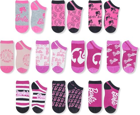 Barbie Girls Socks - 10 Pack of Stylish Crew Socks with Arch Support Featuring Fun Official Designs for Ages 7-14 in Saudi Arabia