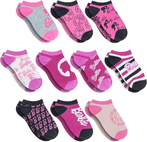 Barbie Girls Socks - 10 Pack of Stylish Crew Socks with Arch Support Featuring Fun Official Designs for Ages 7-14 in Saudi Arabia