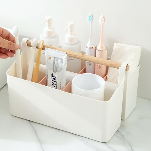 2 Pack Art Caddy Organizer Portable,marker box Large Pen Holder for Desk,Art Supply Storage Organizer with DIY Dividers for Colored Pencils,Markers,Art Supplies,Craft Organizers (Blue Divider) in Saudi Arabia