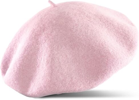 French Beret Hat Wool Blend Artist Beret Hat, Solid Color Classic Beret Cap for Women Girls in Saudi Arabia