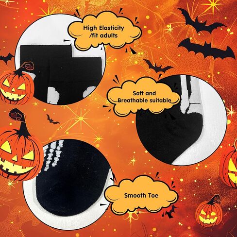 Skeleton Socks for Men Women Halloween Gifts Ideas for Kids Adult Novelty Horror Socks Knee High in Saudi Arabia