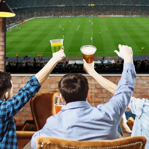 Football Cups, 100 Pack 12 oz Football Disposable Cups Football Plastic Cups Tailgate Events Drinkware Decorations for Football Party Supplies in Saudi Arabia