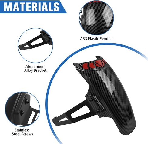 Motorcycle Front Fender Mudguard Extender with Bracket Replacement for Honda Africa Twin Adventure CRF1000L CRF1000 ADV CRF1100L CRF 1100L CRF1100 2023 2024 (Carbon Fiber Color) in Saudi Arabia