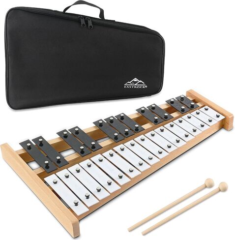 EASTROCK Xylophone, 27 Notes Glockenspiel Xylophone for Kids, Professional Xylophone Instrument Music Teaching, Gifts Includes 2 Wooden Beaters and Carry Case in Kuwait