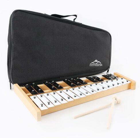 EASTROCK Xylophone, 27 Notes Glockenspiel Xylophone for Kids, Professional Xylophone Instrument Music Teaching, Gifts Includes 2 Wooden Beaters and Carry Case in Kuwait
