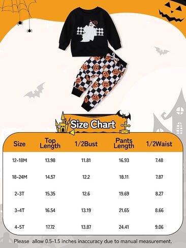 Baby Boys Halloween Outfit Toddler Pumpkin Sweatshirts Halloween Costumes Fall Winter Clothing Sets for Toddler Boys in Saudi Arabia