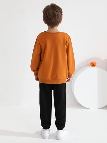 Baby Boys Halloween Outfit Toddler Pumpkin Sweatshirts Halloween Costumes Fall Winter Clothing Sets for Toddler Boys in Saudi Arabia