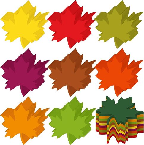 720 Pcs Maple Leaf Cutouts Paper 3.9 Inch Autumn Color Fall Cutouts for Bulletin Board Leaves Die Cuts Paper for Thanksgiving DIY Craft Projects Class Decor Classroom in Saudi Arabia