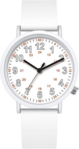 NUOVO Women Watch White Watch Silicone Watch for Ladies Women Sports Watch Casual Watch Waterproof Watch in Saudi Arabia