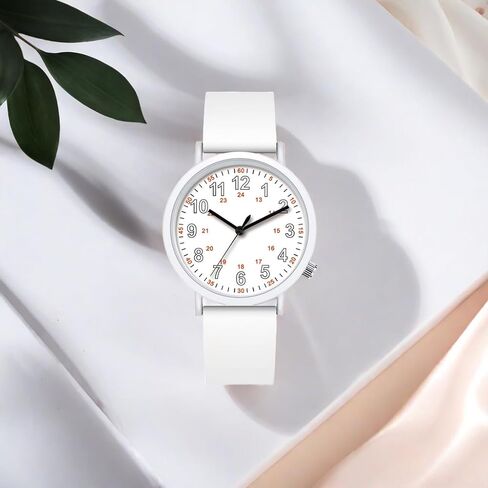 NUOVO Women Watch White Watch Silicone Watch for Ladies Women Sports Watch Casual Watch Waterproof Watch in Saudi Arabia