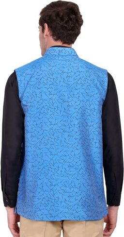 SKAVIJ Men's Dupion Silk Nehru Jacket Waistcoat for Prom Dinner Party Weddding in Saudi Arabia