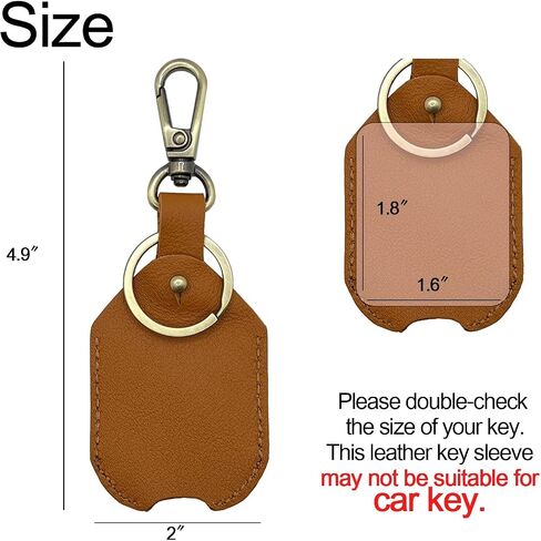 Genuine Leather Key Ring, Key Holder, Key Sleeve for Men, Women,Stylish Key Cover for Broken Key,Key Protector in Saudi Arabia
