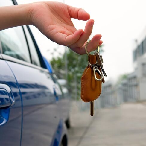 Genuine Leather Key Ring, Key Holder, Key Sleeve for Men, Women,Stylish Key Cover for Broken Key,Key Protector in Saudi Arabia