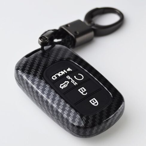2-Layers Hybrid Combo Carbon Key Fob Cover + Keychain for 2022 2023 2024 2025 Honda Civic Accord CR-V HR-V V Pilot SI EX EX-L Touring Type R in Saudi Arabia