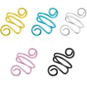 5 Pcs Crochet Ring Handmade Crochet Tension Ring Handmade Yarn Ring for Crocheting Adjustable Crochet Ring Knitting Crochet Rings for Finger Gifts for Mom Crocheters Knitters Good Knitting Companion