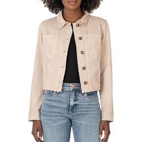 KUT from the Kloth Women's Matilda-Crop Trucker Jacket W/Patch Pockets