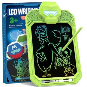 LCD Writing Tablet Doodle Board 10 Inch, Colorful Drawing Pad, Electronic Drawing Tablet, Drawing Pads,Travel Gifts for Kids Ages 3 4 5 6 7 8 Year Old Girls Boys (Powerful Warrior)