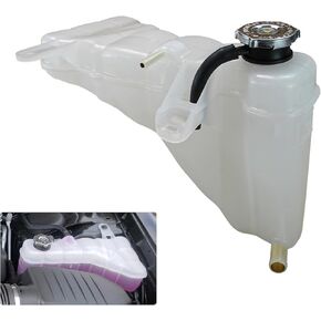 603-380 Engine Coolant Reservoir Tank with Cap Compatible with 2011 - 2021 Chrysler 300, Dodge Challenger, Dodge Charger 3.6L 5.7L 6.4L | Overflow Tank Replaces# 55111260AB, 55111260AF