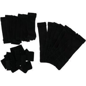 Uniquer 8Pcs Black Adjustable Length Elastic Bands with Hook Buckle Straps for Making Wigs Sewing for Keeping Wigs in Place