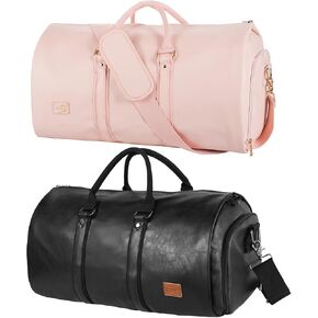 حقيبة ملابس سفر قابلة للتحويل من Seyfocnia، حقيبة حمل الملابس من القماش الخشن للرجال والنساء - 2 في 1 حقيبة معلقة تناسب حقيبة سفر العمل in Kuwait