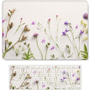 حافظة صلبة للكمبيوتر المحمول BuNiq متوافقة مع حافظة ماك بوك برو 15 بوصة 2015 2014 2013 2012 موديل A1398 مع شاشة ريتينا، غطاء حافظة صلب من البلاستيك غير اللامع وغطاء لوحة المفاتيح، زهرة in Kuwait