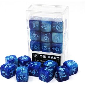 Die Hard Dice MTG Spin Down Counters - Power/Toughness Dice Set: 30 Piece Plus & Minus Variety Pack - Pearl White in Kuwait