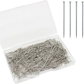 500Pcs Straight Pins，Stainless Steel Head Pins Dressmaker Pins Fine Satin Pin for Crafts, Sewing Pins for Fabric Dressmaker Pins for Sewing and Craft, Jewelry Making.