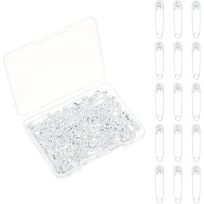 120Pcs White Safety Pins 0.75in / 19mm Mini Safety Pins for Clothes Colored Safety Pins Metal Safety Pin Bulk Sewing Pins Knitting Stitch Marker for Clothing Sewing Handicrafts Jewelry Making