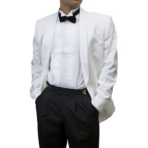 Men's Adjustable Black Tuxedo Pants with Satin Stripe (48-49-50)