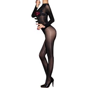 Women's Oil Shiny Bodystocking Sexy Full Bodystocking 8D Nylon Shimmer Tights Pantyhose