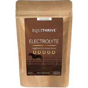 Equithrive Horse Electrolyte Pellets, Vitamins and Minerals Supplement, Equine Feed Supplies for Hydration, Training and Competition, Sodium, Potassium, Chloride, Magnesium, 10 lbs
