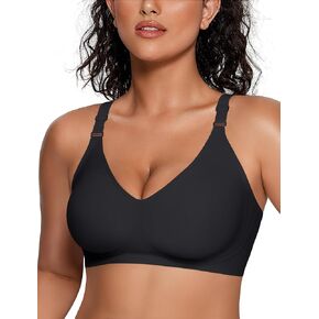 Vertvie Womens Wireless Bras No Underwire Push Up Bra Seamless Supportive Full Coverage Everyday Bras Regular and Plus Size