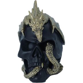 Halloween Human Head, Red-Dragon Skull - Realistic and Spooky Props Dinosaur Skull Decorations for Halloween Parties, Haunted Houses, and Scary Decorations