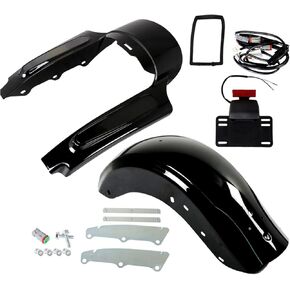 GXYWADY LED Rear Fender System CVO Replacement for Touring Road King Road Glide Electra 2009-2013 Black