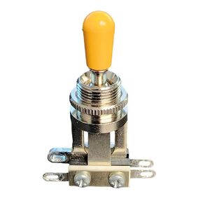 Switchcraft 3-Way Toggle Switch w/Genuine Tip, Short Frame for Gibson Les Paul Electric Guitar (White)