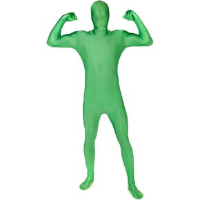 Full Body Photography Chromakey Unisex Spandex Stretch Adult Costume Disappearing Man Body Suit, Green