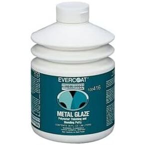 Evercoat Metal Glaze Polyester Finishing and Blending Putty for Metal, Aluminum & Steel - 30 Fl Oz