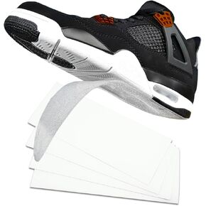 Sole Protectors 2 Pairs Sole Protector for Sneakers Clear Self-Stick Shoe Sole Crease Protector Easy Application Non-Slip Waterproof Design Non-Residue