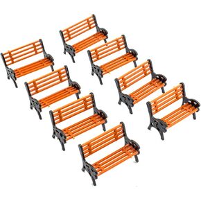 Park Street Bench Chair Model Scenery Decoration 1:50 Settee 2.8 CM/ 1.1 INCH Scene Accessory for Train Platform, Architecture Models, 8 PCS