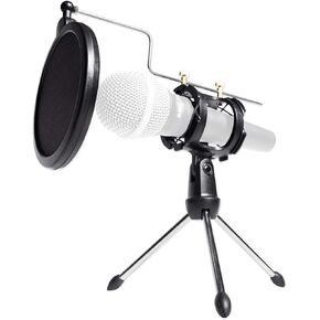 Rockville RTMS21 Desktop Tripod Microphone Stand with Pop Filter + Shock Mount
