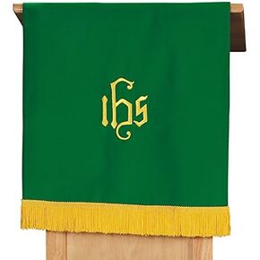 Christian Brands Pulpit Scarf W/IHS: PRP/Grn