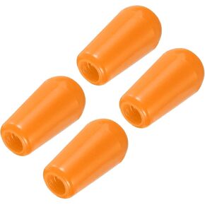 MECCANIXITY 4Pcs Guitar 3 Way Pickup Switch Tip M3.5 Plastic Toggle Switch Knobs for LP Electric Guitar, Red