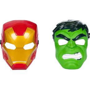 Marvel Avengers Hero Mask Multipack, Iron Man & Hulk Mask 2-Pack, Super Hero Roleplay Toys, Kids Halloween Costumes, Ages 5 and Up