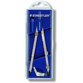 Staedtler Mars Basic 554 T01 554 Precision Compass with Extender in Case with Hinged Lid Silver