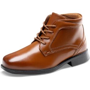 DREAM PAIRS Boys Dress Boots Lace-up Formal Shoes with Side Zipper