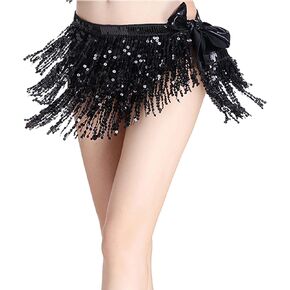 Astage Sexy Sequin Bra Hip Scarf Performance Fitness Pole Party Club Dancing Wear