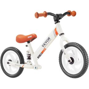 VEVOR Toddler Balance Bike, 12" Carbon Steel Kids Bike with Adjustable Seat & Handlebar, EVA Foam Tires, No Pedal Kids Balance Bicycle Gift for 1-5 Years Boys Girls, 55LBS Support