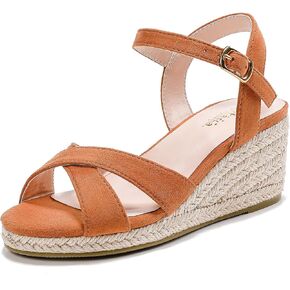 Girls Wedge Sandals Espadrilles Flatform Open Toe Ankle Strap Dressy Girls Heels Summer Shoes Little Big Kid